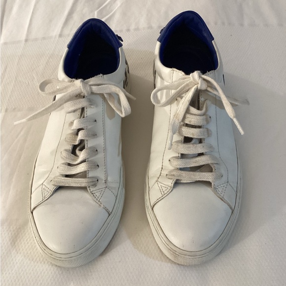 Givenchy White/Blue Leather Urban Street Low Top Sneakers - Picture 3 of 12